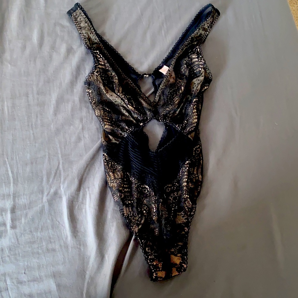 Victoria secret bodysuit with front & back cutouts